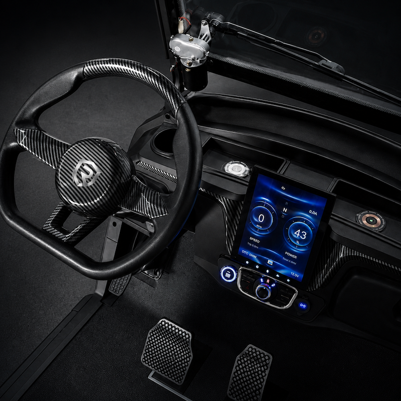 RÔVA carbon steering and dashboard detail
